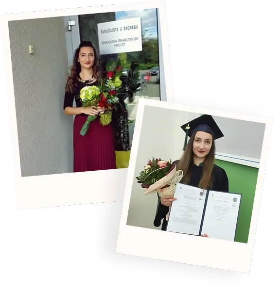 Fotografije Ene Juričić tijekom studiranja i diplomiranja